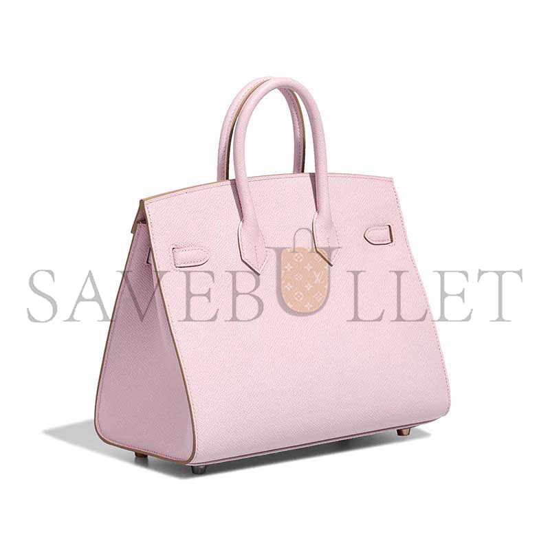 H**mes MASTER BIRKIN 25 EPSOM ROSE-GOLD HARDWARE ROSE SAKURA 635247 (25*20*13cm)